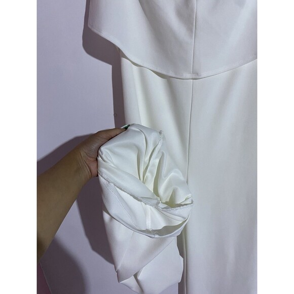 Lulus Jumpsuit M White Power of Love Strapless Wide Leg Feminine Night Out - Picture 9 of 11